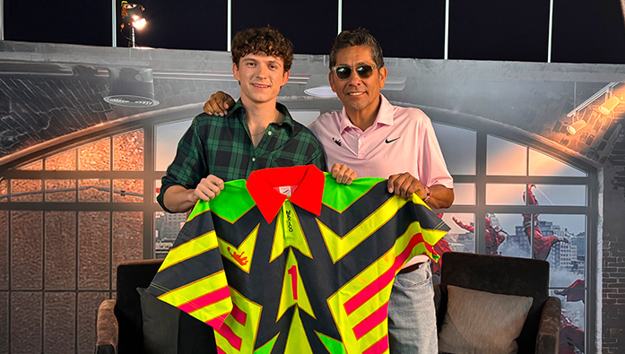 Jorge Campos and Tom Holland together ahead of Spider-Man: Brand New Day